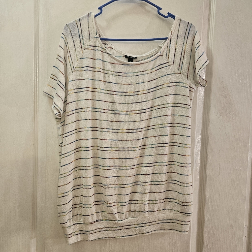 TORRID 00 women's striped top (one lower shoulder) Large /extra Large